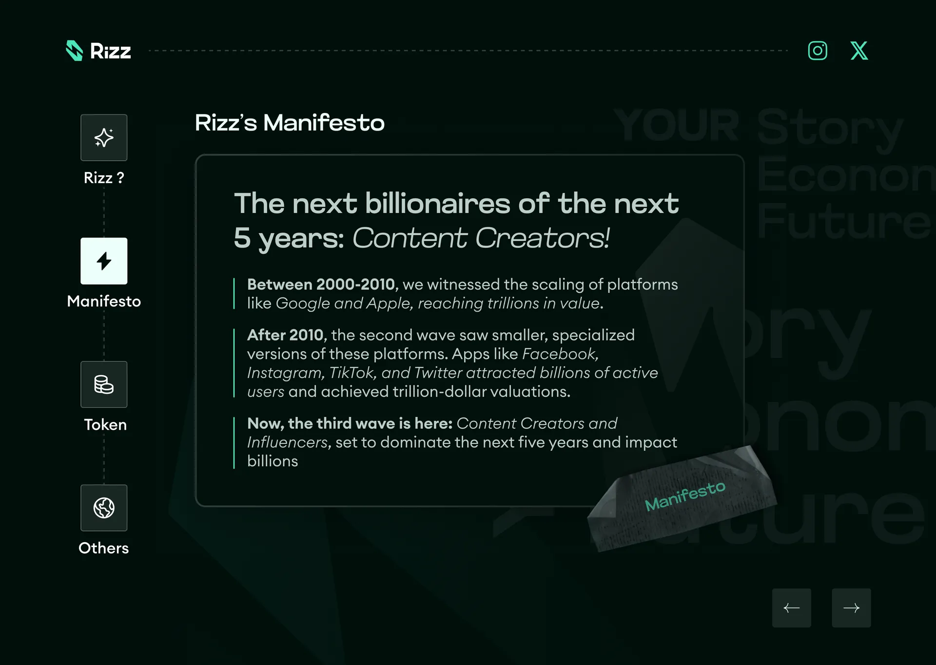 Rizz — Web3 Influencer Token Platform Website Design — 04